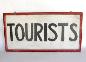 Old vintage tourists sign for sale