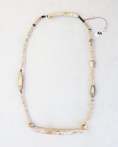 Southern California Native American Indian Necklace Abalone and Bone