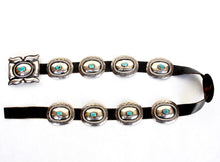 Fine Navajo Silver and Turquoise Concho Belt